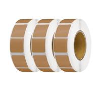 Rollo de pastros de Target de disparo - 3000 piezas de 20 mm Etiquetas Kraft, puntos de pegatina autoadhesivos cuadrados, fácil aplicar y eliminar | Calcomanías de parche de rango para objetivos de pr