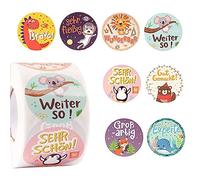 Rollo De Pegatinas De Animales,Stickers Infantiles Niña,Recompensa Del Maestro Pegatinas,Pegatinas De Recompensa Animales,Pegatinas De Animales Para Niños (B)