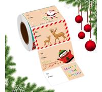 Rollo de Pegatinas de Navidad,500 Piezas De Pegatinas Para Portátiles Para Decoraciones,Rollo De Etiquetas De Navidad Invierno | Para Sobres Tarjetas Postales Tarjetas Felicitudes
