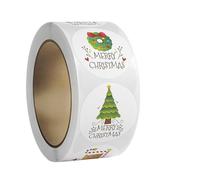 Rollo de pegatinas de Navidad - Navidad invierno vacaciones etiquetas rollos - Etiquetas adhesivas decorativas para papel de regalo escritorios tarjetas de felicitación, bolsas de regalo postales