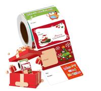 Rollo de pegatinas navideñas - 500 piezas surtidos de pegatinas decorativas portátiles navideñas - Etiquetas para embalaje de regalos de vacaciones de invierno | Para sobres postales Tarjetas de