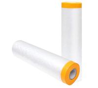 Rollo de película autopista autoestecia con cinta adhesiva, cubierta polvo plástico para muebles, piso, pared, gabinete y protección automóviles durante proyectos renovación del hogar 10 Rolls 4mx20m