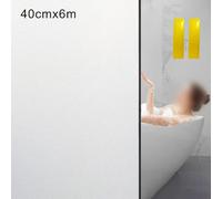 Rollo de película electrostática de PVC esmerilado para ventana, 6 m, translúcida, opaca, cubierta de privacidad con 2 rascadores, para baño, oficina y decoración del hogar