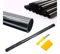 Rollo de Película Tintada KACEPAR, Película Tintada Negra para Cristales de Coche, Anti UV, Anti Deslumbramiento, Protección de Privacidad, 75cm x 6m - 70%