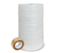 Rollo de plástico de burbujas 100 cm x 100 m + precinto 48 mm x 66 m | Varias medidas | Ideal para embalaje, mudanzas, protección