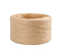 Rollo de rafia (100 m, 7-8 mm), color beige