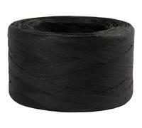 Rollo de rafia (100 m, 7-8 mm), color negro
