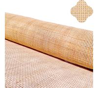 Rollo de Ratán Natural para Muebles - 45x200cm Rejilla de Mimbre - Correas de Malla Abierta - Cuadradillo de Ratán por Metros