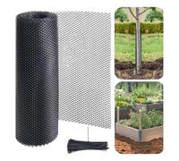 Rollo de red para gallinero, 40 cm x 3 m, conexión para pajarera, valla de jardín con 50 bridas para cables, para pollos, perros, gatos, conejos, aves de corral, plantas y patios