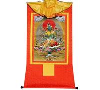 Rollo de Seda con Imagen, Pintura Colgante de Rollo, Pintura de Rollo de Seda, thangka Tibetano, thangka de Pared Budista Tibetano tántrico(Red,Large(85cm*63cm))