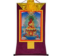 Rollo de Seda con Imagen, Pintura Colgante de Rollo, Pintura de Rollo de Seda, thangka Tibetano, thangka de Pared Budista Tibetano tántrico(Purple,Medium(62cm*47cm))