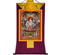 Rollo de Seda con Imagen, Pintura Colgante de Rollo, Pintura de Rollo de Seda, thangka Tibetano, thangka de Pared Budista Tibetano tántrico(Purple,Small(35cm*27cm))