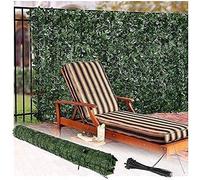 Rollo de seto de hojas de hiedra artificial extra grande para jardín, tamaños de 0,5 x 1 m a 2 x 3 m, perfecto para vallas de jardín y protección decorativa.