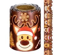 Rollo de tablero de anuncios navideño, 10 metros, decoración de temporada, decoración de borde festivo para aula, para guardería, cumpleaños, escuela, evento, profesor, educador, oficina, iglesia