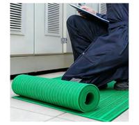 Rollo De Tapete Aislante De Goma De 6 KV, Tapete Aislante Eléctrico Impermeable Y Antideslizante para Electricistas, Tapete De Seguridad Antielectrocución De Gran Tamaño(Green-3mm,1x5m/3.3x16.4ft)
