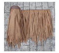 Rollo de Techo de Paja Artificial - Paja de plástico PE Duradera para decoración de pabellones - Diseño de césped Artificial, Amarillo, 0,5 x 5 m Eventos al Aire Libre y Pais
