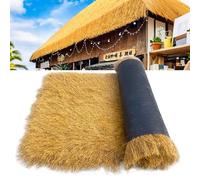 Rollo de techo de paja artificial para barras Tiki, 1 x 10 m, hierba sintética de paja de palma, decoración de estilo mexicano, impermeable, perfecto para fiestas al aire libre