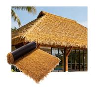 Rollo de Techo de Paja sintética Amarilla, Paja de Palma Artificial, Estilo Tropical Mexicano, para chiringuito, fácil de Cortar (1x2 m)