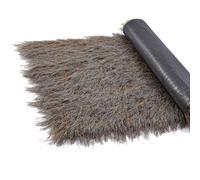 Rollo de techo de paja sintética - paja artificial mexicana para Tiki Bar, jardín, patio, cenador, decoración resistente a la intemperie (tamaño: 1 x 1 m, color: gris)