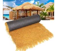 Rollo De Techo De Paja Sintética,Techo De Paja Artificial Ignífugo,Decoración De Techo De Paja,Rollo De Paja De Palma Impermeable Para Patio Jardín Decor(1x5m(39.4x197in))