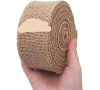 Rollo de tela arpillera Natural, cinta yute 25/30/40/50/60mm for envolver proyectos artesanales, decoración del hogar bodas Para manualidades(Width 40mm,2meters)