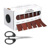 Rollo de tela de esmeril, papel de lija abrasivo de grano 6 con dispensador y tijeras, grano 80, 150, 240, 320, 400, 600, surtido de papel de lija para pulido de madera, metal, muebles automotrices, 6