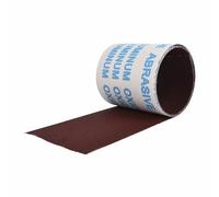Rollo de tela de lija de grano 120, rollo de papel de lija abrasivo, rollo de paño de lija suave flexible rasgado a mano para pulido de metal, vidrio, madera (1 m de largo, 95 mm de ancho)