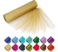 Rollo de tela de organza transparente de 29 cm x 25 m, elegante paño decorativo para bodas, eventos especiales, cintas, detalles de vestidos, lazos de silla, caminos de mesa, recuerdos de fiesta y