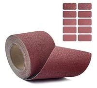Rollo de tela esmeril 4,5 pulgadas ancho, rollos papel lija abrasivo listos for envolver for lijado carpintería vidrio y madera metálica(180)