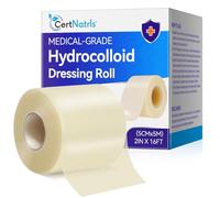Rollo de tirita hidrocoloidal de 5 cm x 5 m, rollo hidrocoloide, autoadhesivo, resistente al agua, para ampollas, cortes, granos y pequeñas heridas, transpirable, delicado con la piel y se puede