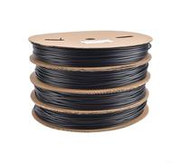 Rollo de tubo termorretráctil negro de 200 m, relación 2:1, manga de protección de cable de alambre para aplicaciones industriales de bricolaje eléctrico (3 mm -200 m)