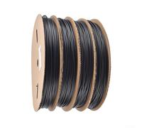 Rollo de tubo termorretráctil negro de 200 metros con relación 2:1 para protección de cables y aislamiento de juntas de soldadura en proyectos eléctricos, color negro (2 mm-200 m)