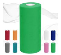 Rollo de Tul 30 cm x 92 m, Tela de Tul para Decoración Boda, DIY, Faldas de Mesa - Telas por Metro - Suave y Flexible para Manualidades (Verde)