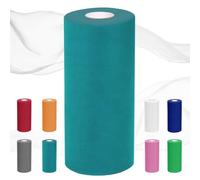 Rollo de Tul 30 cm x 92 m, Tela de Tul para Decoración Boda, DIY, Faldas de Mesa - Telas por Metro - Suave y Flexible para Manualidades (Turquesa)
