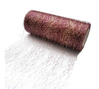 Rollo de Tul de Organza de 15 cm y 10 Yardas, Cinta para Falda, Ramo, Silla, Camino de Mesa, decoración para Fiesta de cumpleaños, 9,2 m, Ciruela, G, 15 cm