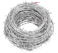 Rollo de valla de alambre de púas galvanizado resistente al óxido para seguridad de jardín y granja, resistente a la intemperie, solución de límites duradera para protección del ganado y la propiedad