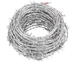 Rollo de valla de alambre de púas galvanizado resistente al óxido para seguridad de jardín y granja, resistente a la intemperie, solución de límites duradera para protección del ganado y la propiedad