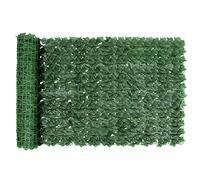 Rollo de valla de hiedra artificial de 1,0 x 3,0 m, rollo de seto de privacidad verde con lazos, panel de pared decorativo para jardín al aire libre, hojas de vid para balcón y patio (1 pieza)