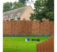 Rollo de valla decorativa para exteriores para balcón y patio, 130 x 700 cm, disponible en alturas de 50 a 100 cm, perfecto para valla de jardín y patio trasero