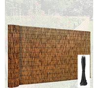 Rollo de valla natural de bambú de 175 x 610 cm, decoración de jardín respetuosa con el medio ambiente, para exteriores, patio, valla de privacidad duradera