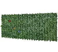 Rollo de vegetación artificial de 1,5 m x 5 m, tamaño personalizado, resistente a los rayos UV, hojas sintéticas para decoración de balcón, valla y jardín, mejora realista del paisaje