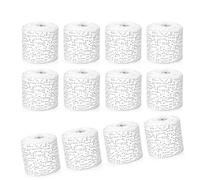 Rollo de vendajes de pavimento de 12 piezas de tela blanca de secado rápido tiras de gasa para panza máscara de fundición para hacer esculturas rollo de tela