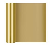 Rollo de Vinilo Adhesivo 30.5cm x 305cm Oro Mate HTV Vinilo Transferencia Térmica para Cricut, Silhouette Cameo, PU Vinilo Textil Termoadhesivo para DIY Camiseta, Ropa, Sombrero