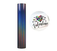 Rollo de Vinilo Adhesivo - Azúl Holográfica 30,5 x 152 cm Permanente Para Herramientas Silhouette Cameo recortar y más Multicolor2 - Autoadhesiva para Manualidades, Letreros, Carteles, Siluetas