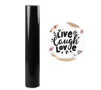 Rollo de Vinilo Adhesivo - Negro Brillante 30,5 x 305 cm Permanente Para Herramientas Silhouette Cameo recortar y más Multicolor2 - Autoadhesiva para Manualidades, Letreros, Carteles, Siluetas