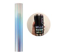 Rollo de Vinilo Adhesivo - Plata Holográfica 30,5 x 305 cm Permanente Para Herramientas Silhouette Cameo recortar y más Multicolor2 - Autoadhesiva para Manualidades, Letreros, Carteles, Siluetas