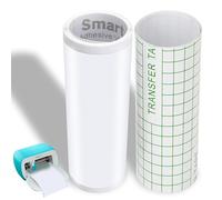 Rollo de vinilo blanco Smart Permanente para Cricut Joy, 14 x 200 cm, rollo de vinilo autoadhesivo con película de transferencia, juego de rollos de vinilo de transferencia de calor para manualidades,