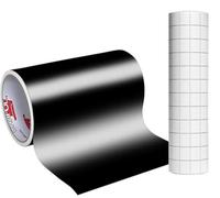 Rollo de vinilo extraíble negro mate ORACAL 631 que funciona con todos los cortadores de vinilo, negro, 12 pulgadas x 10 pies + papel de transferencia