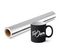 Rollo de vinilo permanente de cromo plateado, vinilo plateado para cut -30 cm × 305 cm-Vinilo adhesivo permanente metálico para camafeo de silueta, máquina de corte