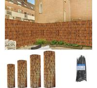 Rollo decorativo de bambú for valla de privacidad, valla decorativa for patio, jardín, patio, balcón, patio trasero y uso en exteriores(5x33ft)